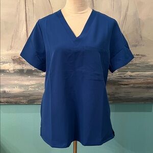 NWT Pledge 5 Royal Blue Scrub Top, Large